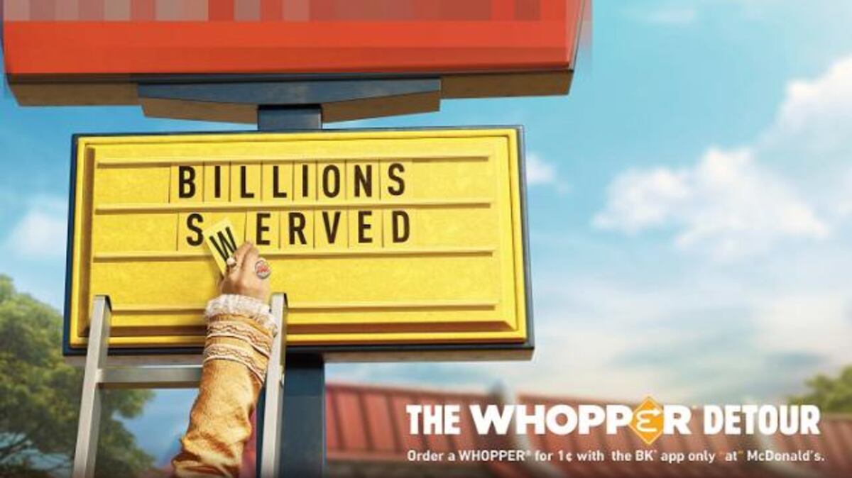 Burger King Whopper Detour campaign